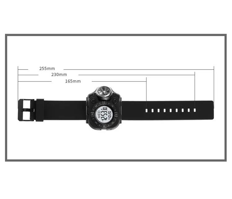 Чоловічий наручний годинник з ліхтарем Skmei 2187 Чорний з білим циферблатом Вінниця - фото 10