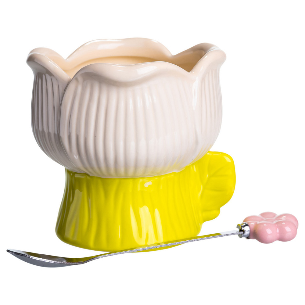 Креманка фарфоровая с ложкой 