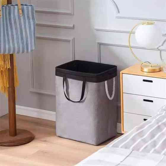 Контейнер складной для белья, с съемным мешком-сеткой, с ручками, серый Каменец-Подольский