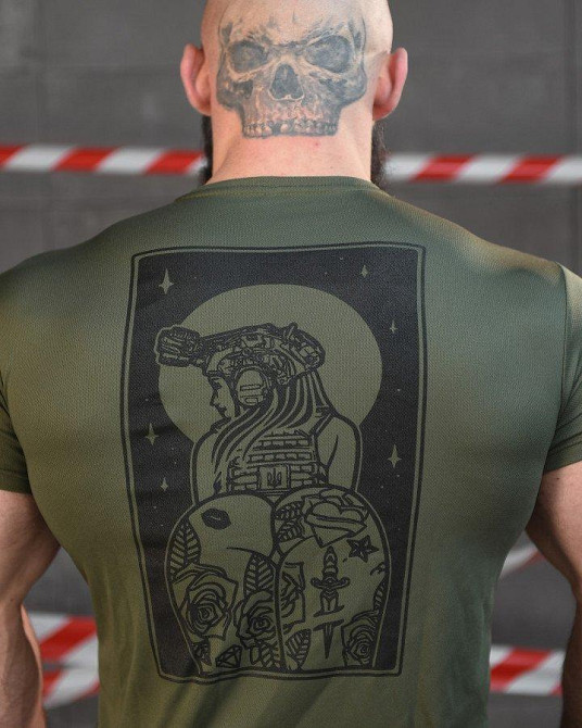 Тактична футболка потоотводная SABUR асо олива ВТ6556 Одеса - фото 4