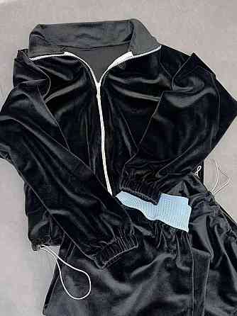 Женский стильный повседневный костюм из нежного велюра Одесса