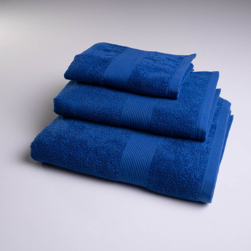 Набор махровых полотенец c Бордюром 3шт GM Textile 40х70см, 50х90см, 70х140см 400г/м2 (Синий) Сумы - изображение 1