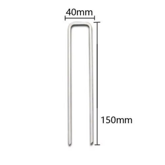 Набор скоб садовые крепёжные 10 шт металлические фиксаторы для газона оцинкованые,универсальные размер 4х15 см Каменец-Подольский
