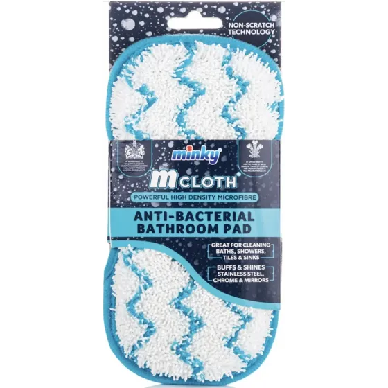 Minky M-Cloth Anti Bacterial Bathroom Cleaning Pad антибактеріальний пад для прибирання ванної кімна Львів