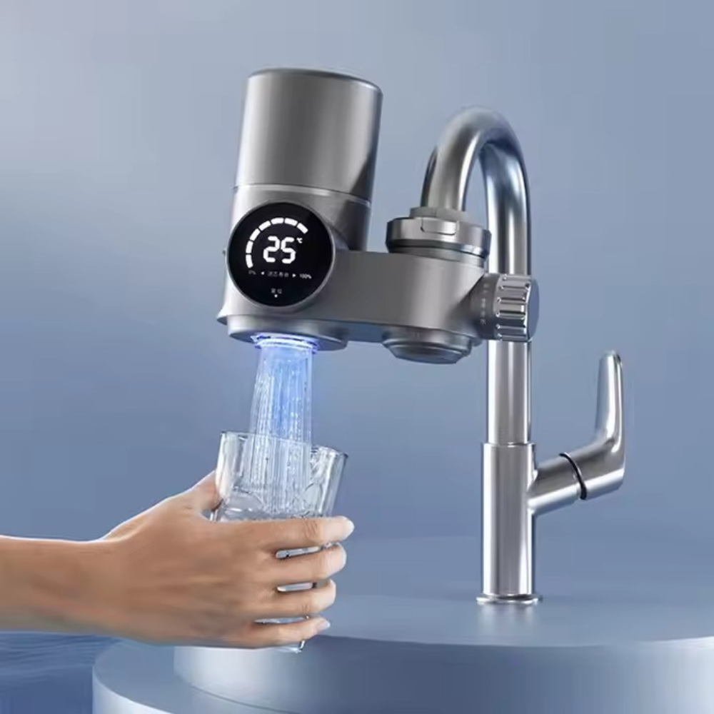 Фільтр-насадка на кран для проточної води на кухню або ванну для очищення універсальна зі смарт дисплеєм Кам'янець-Подільський - фото 1