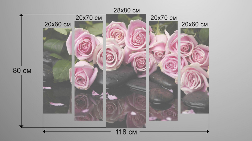 Модульная картина Букет Роз Art-116_5 Киев - изображение 3
