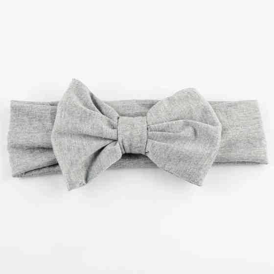 Пов'язка на голову дитяча широка one size сірий Київ