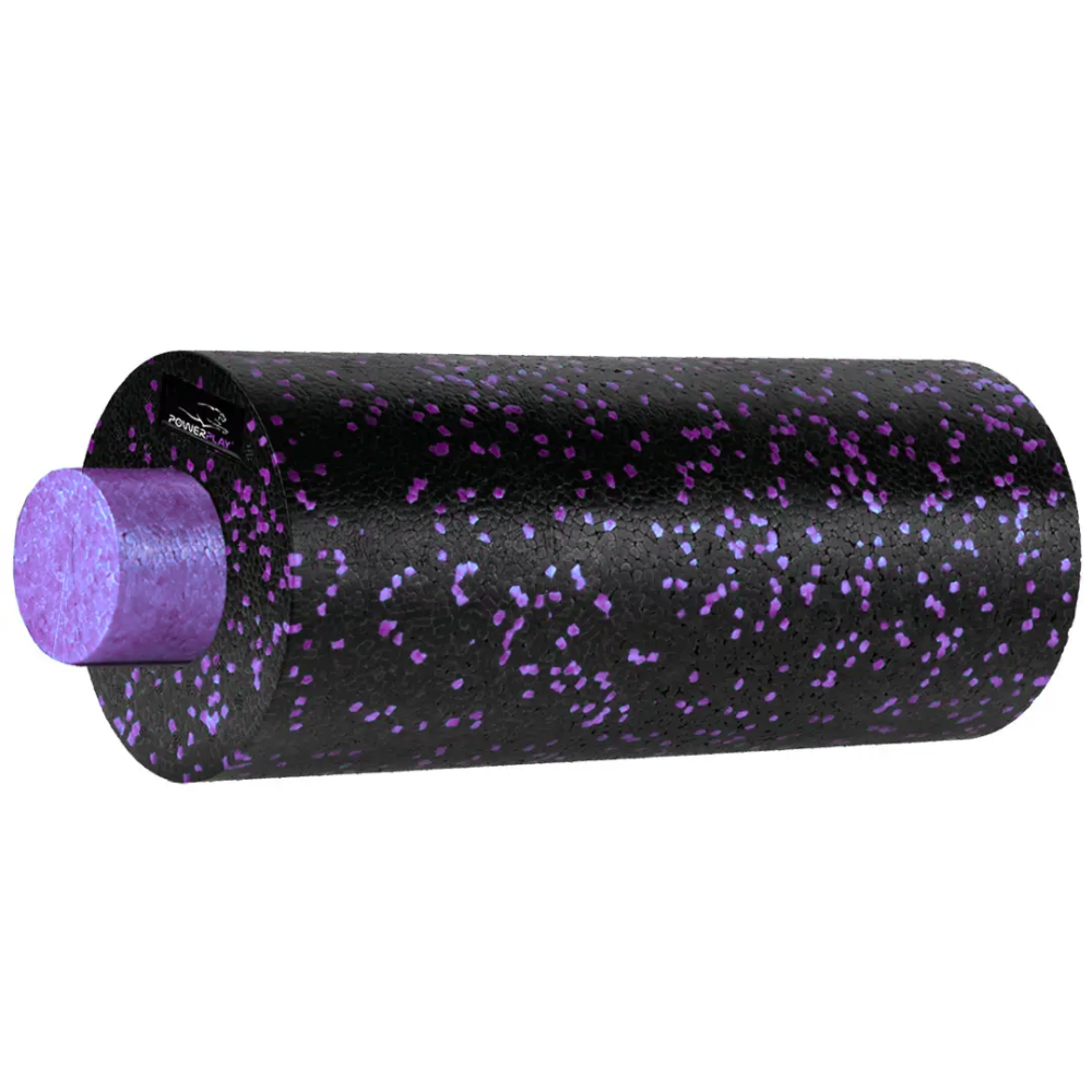 Масажний ролик (роллер) гладкий PowerPlay PP-4348 2 in 1 EPP Foam Roller Чорно/Фіолетовий (33x14см.) Кам'янське - фото 2