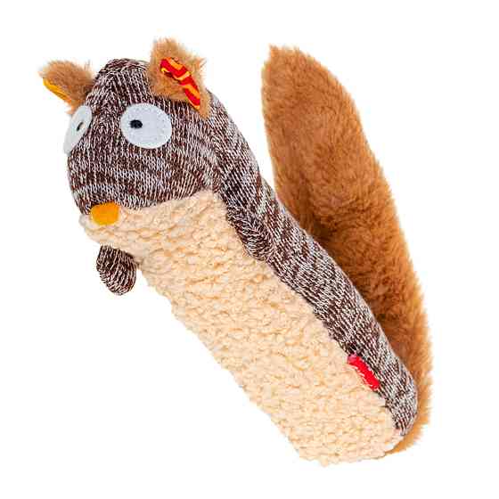 Іграшка для собак Білка з пищалкою GiGwi Plush Friendz, текстиль, 29 см Київ
