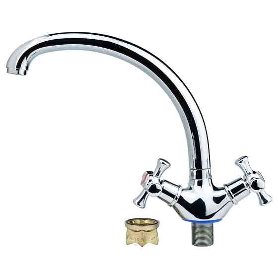 Змішувач PL 1/2" для кухні гусак вухо на гайці AQUATICA PL-4B155C (9777110) Київ