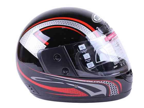 Шлем мотоциклетный интеграл МD-A105 (черно-красный глянцевый, size L) Мукачево