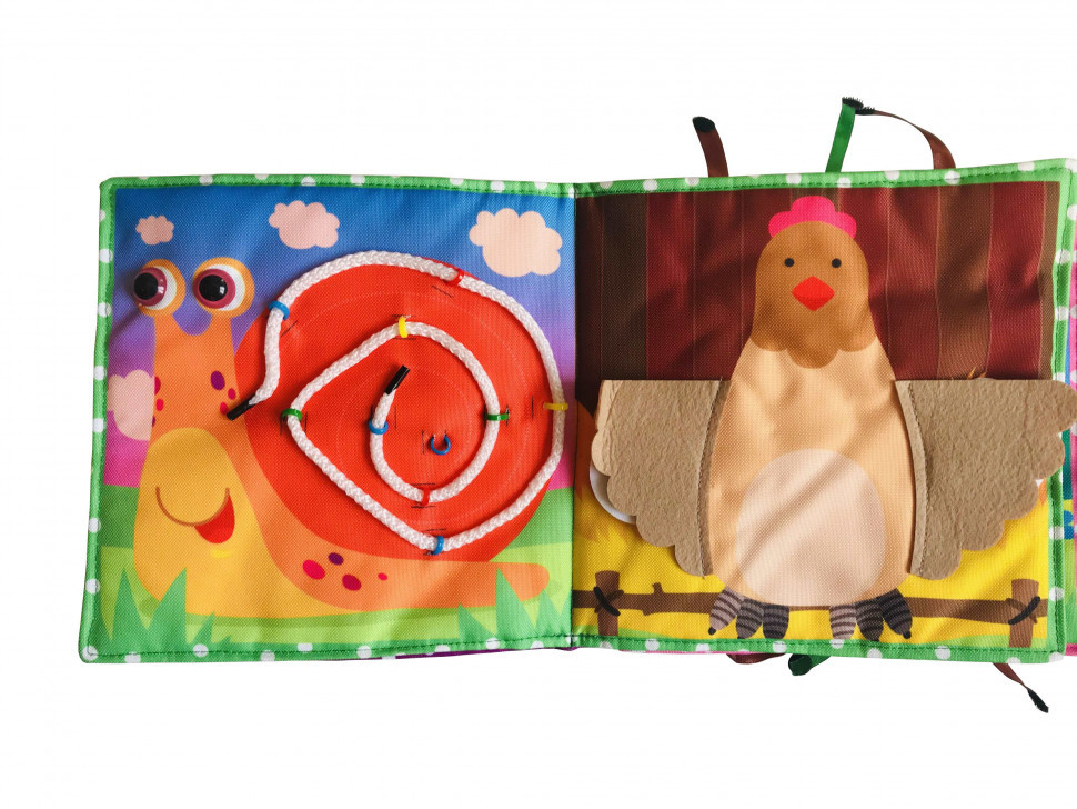 Текстильна розвиваюча книга для малят Bambini "Щеня" 403655 Вінниця - фото 5