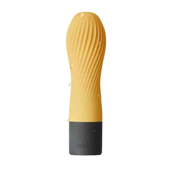 Мини вибратор нереалистичный Zen Iroha Tenga, медицинский силикон, желтый Sex Aura Киев