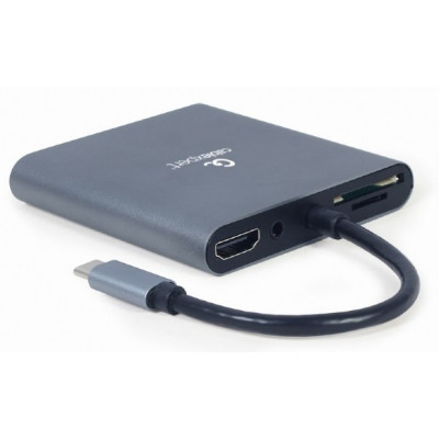 Концентратор Cablexpert USB-C 6-in-1 (Hub3.1/HDMI/VGA/PD/card-reader/audio) (A-CM-COMBO6-01) Вінниця - фото 2