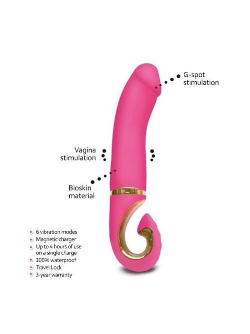 Вібратор нереалістичний Gjay Gvibe, рожевий, 22 см х 3.7 см Sex Aura Київ - фото 2