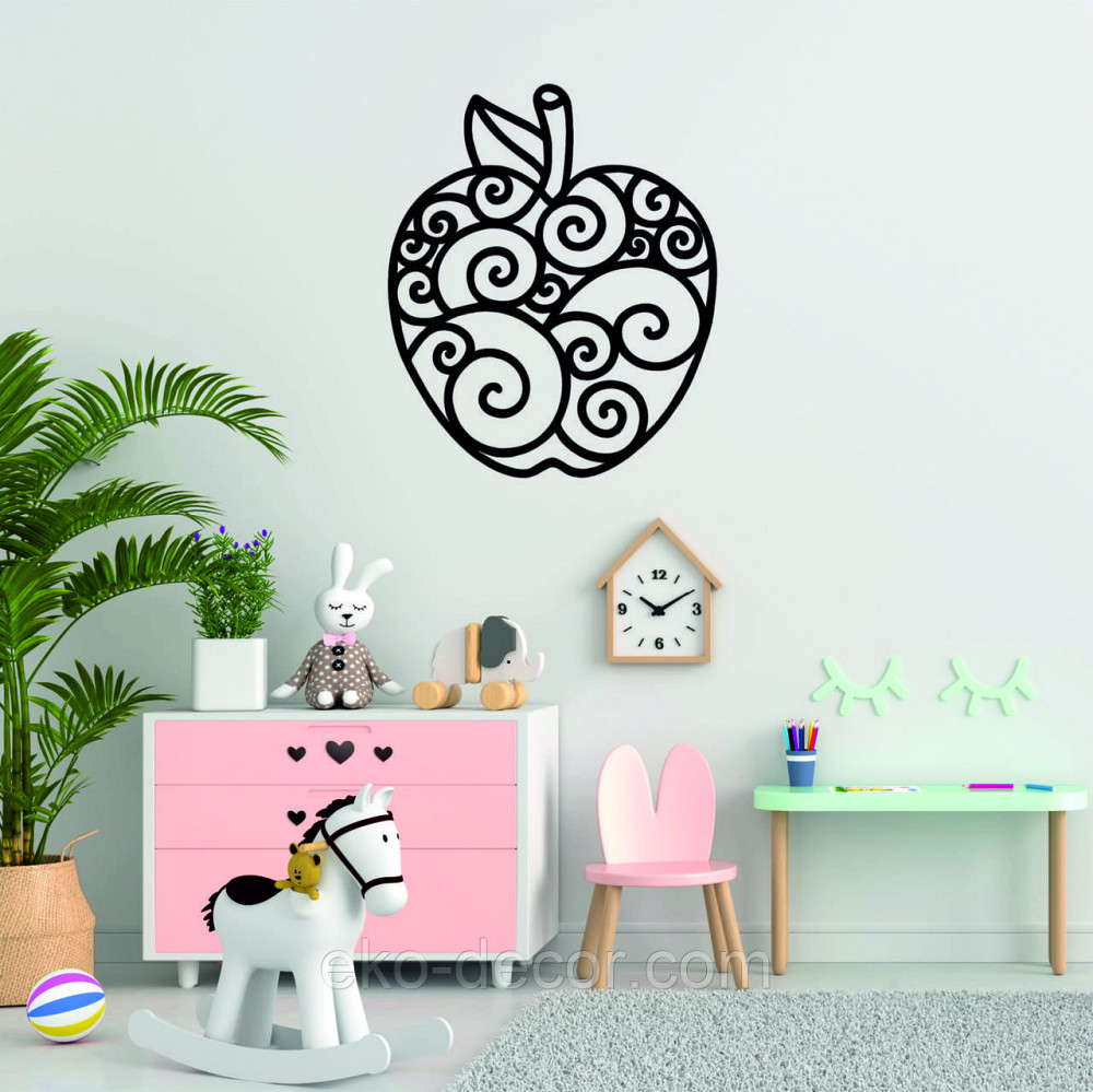 Декоративное настенное Панно «Яблоко» Декор на стену 110*92 см, Черный Киев - изображение 8