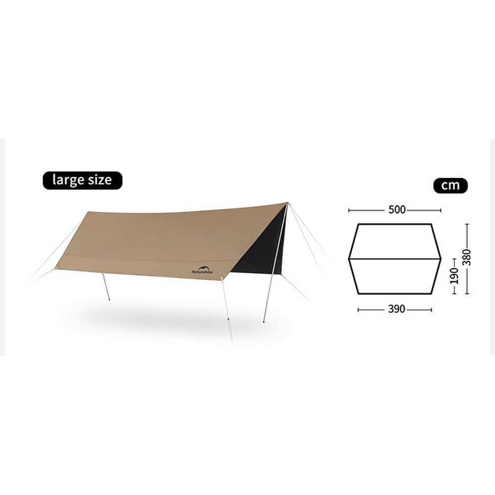 Тент универсальный Naturehike CNK2350WS015, размер L, бежевый Киев - изображение 10