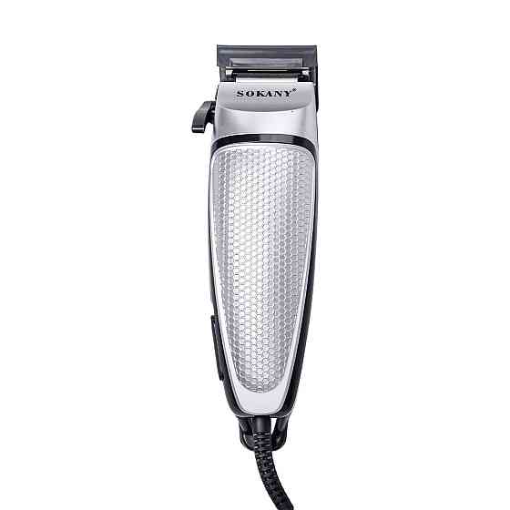 Машинка для стрижки волос Sokany SK-4643 электрическая  универсальная 4 насадки Серебристая Киев