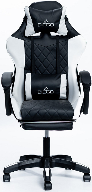Крісло геймерське DIEGO AERO Black-White Київ - фото 2