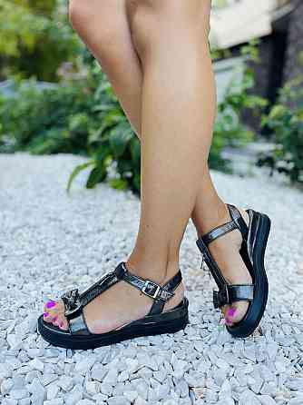 Olli Босоніжки жіночі OLLI Л-1-21747 графіт (літо шкіра натуральна) Коломыя