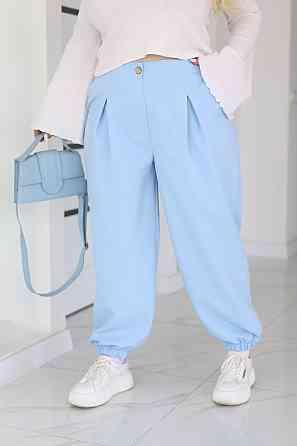 Жіночі широкі штани джогери "Flavio" Норма та батал Блакитний, 42-44 Київ