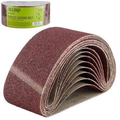 Стрічка шліфувальна нескінченна 75х457мм, зерно 40, 10шт Alloid Одеса