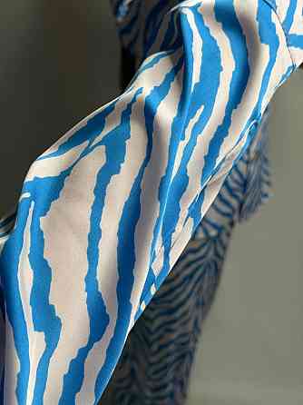 Женский шелковый костюм со штанами Голубой XL/2XL Харьков