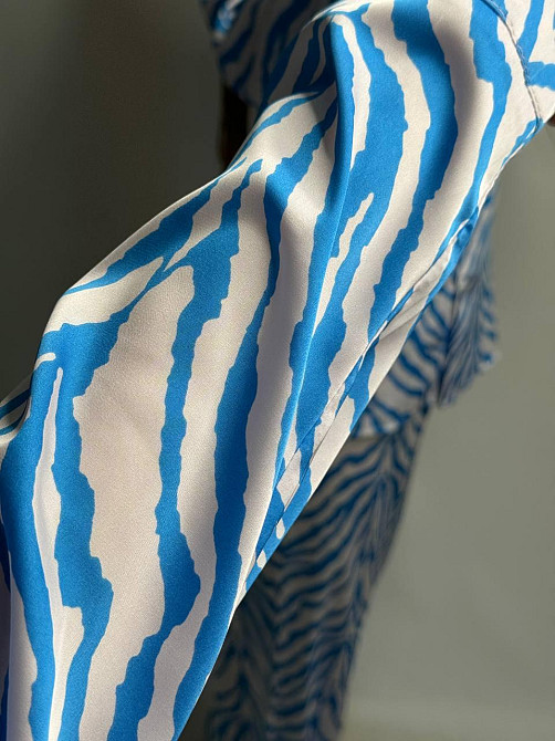 Женский шелковый костюм со штанами Голубой XL/2XL Харьков - изображение 4