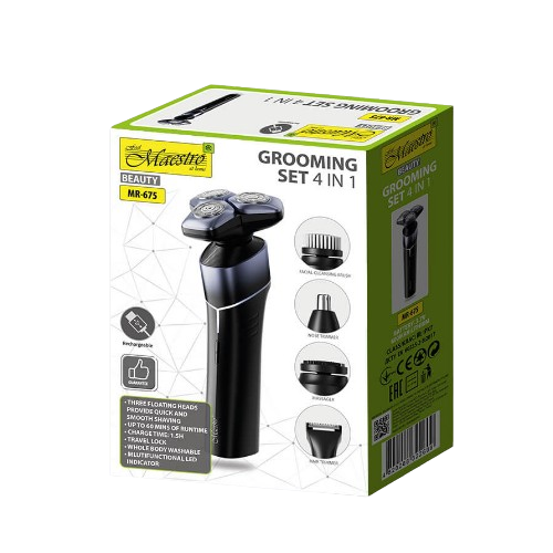 Набір для стрижки акумуляторний 3,7W 600 mAh 4в1 MR-675 Maestro Житомир - изображение 5