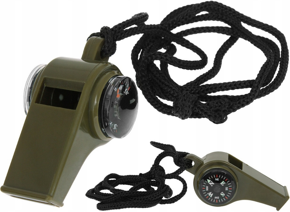 Многофункциональный Свисток шаровой 3в1 (Компас ,Термометр) Mil-Tec от Sturm (16327000) АБС-пластик Нововолынск - изображение 1