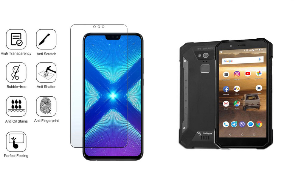 Захисне скло NeoGlass для Sigma mobile X-treme PQ53 – надпрозоре та стійке Київ - фото 4