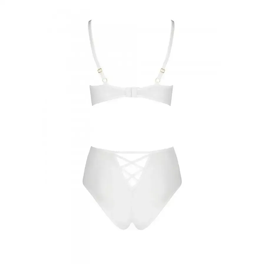 Еротичний комплект з малюнком Passion LOVELIA BIKINI L/XL, white Львів - фото 4