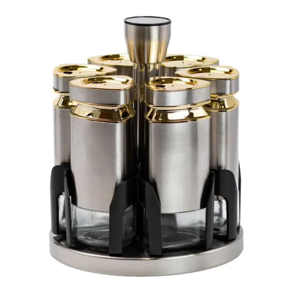 Набір ємностей для спецій на підставці 6 баночок по 120 мл HP1326 Коломия - фото 4