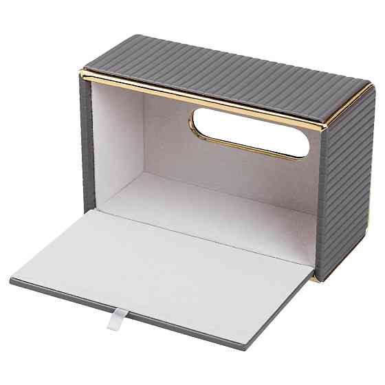 Салфетница из эко-кожи для кафе и ресторанов, серый Киев