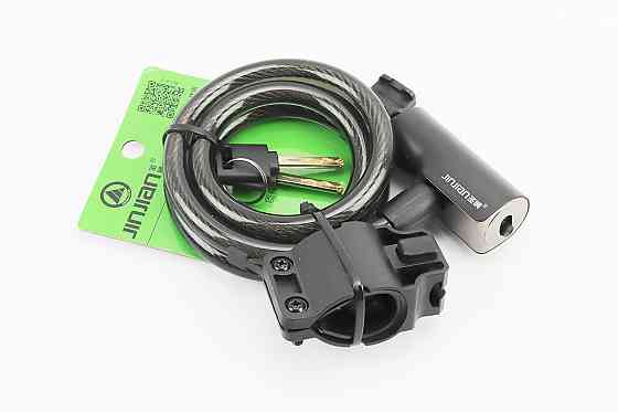 Замок протиугінний тросовий 1000х12мм під ключ, кріп. за трубу сидіння, чорний 511 Київ