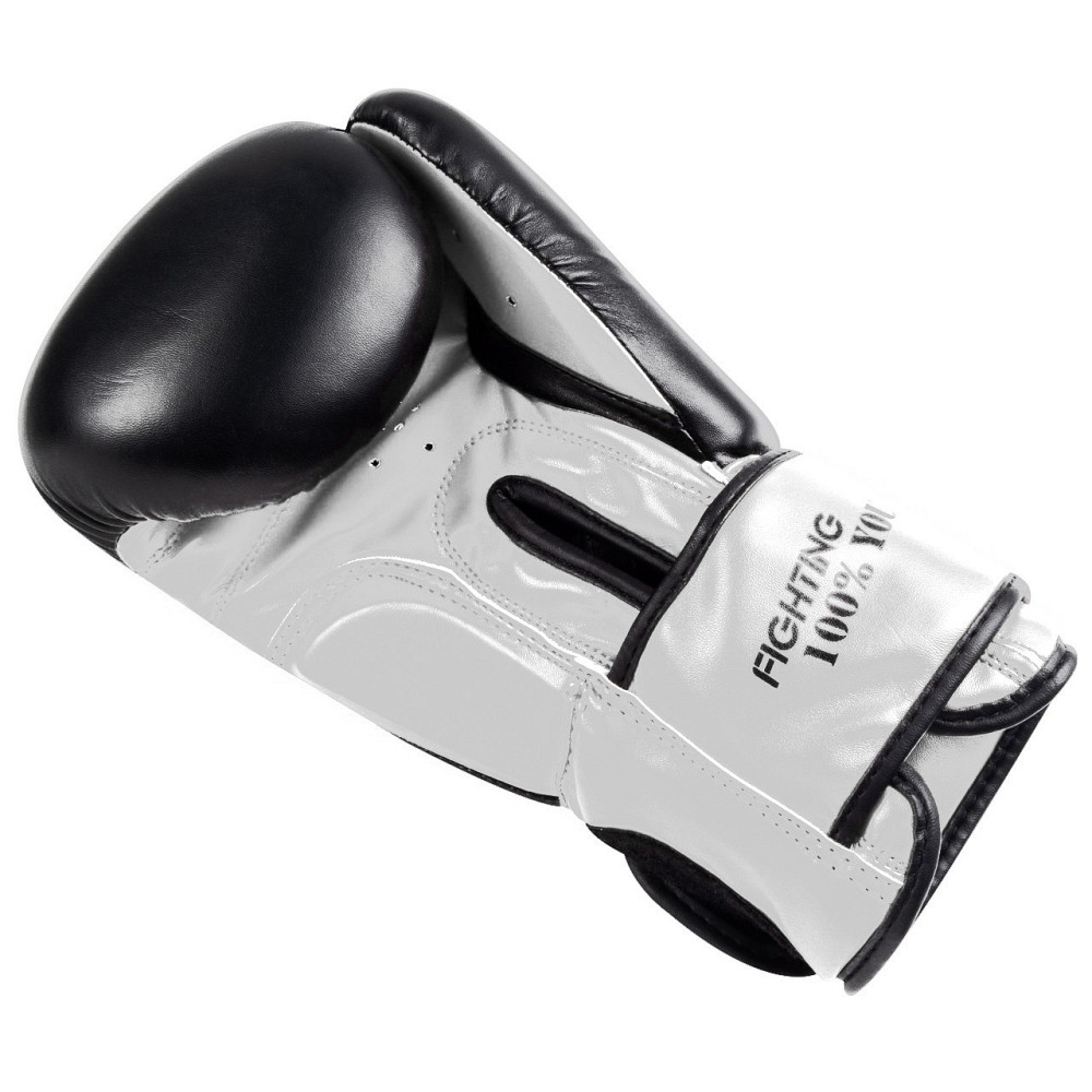 Боксерські рукавиці PowerPlay 3004 Classic Чорно-Білі 10 унцій Каменское - изображение 5