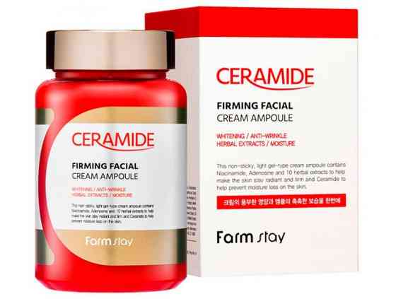 Зміцнюючий ампульний крем-гель з керамідами Ceramide Firming Facial Cream Ampoule FarmStay 250 мл Винница