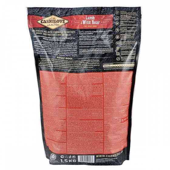 Сухий корм Carnilove Lamb & Wild Boar для дорослих собак всіх порід, ягня та кабан, 1,5 кг Вінниця