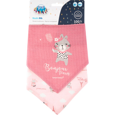 Слюнявчик Canpol babies Bonjour Paris 2 шт Розовый (26/900_pin) Винница - изображение 1