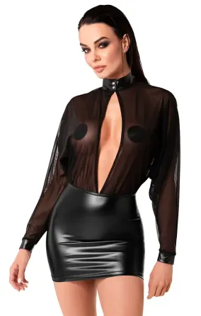 Сукня Noir Handmade F348 Powerwetlook and tulle dress - XXL Львів
