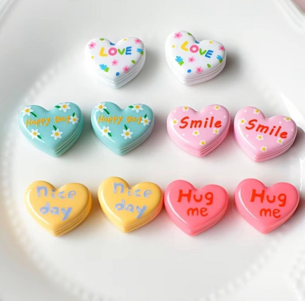 Магниты на холодильник сердца набор 5 шт kawaii пастель, декоративные магниты Love Smile Киев - изображение 3