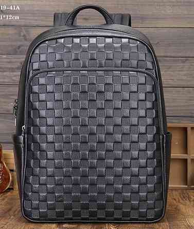 Чорний чоловічий шкіряний рюкзак для ноутбука Tiding Bag Київ