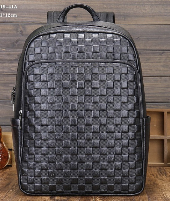 Чорний чоловічий шкіряний рюкзак для ноутбука Tiding Bag Київ - фото 3