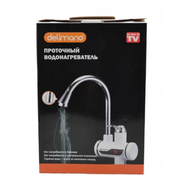Цифровой мгновенный водонагреватель DIGITAL Display Pro Delimano с LED дисплеем, 3кВт, белый Одесса - изображение 8