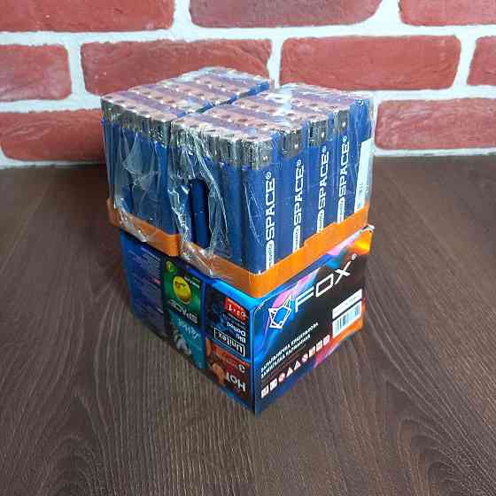 Зажигалка прорезиненная синяя уп/50шт Фокс Харьков