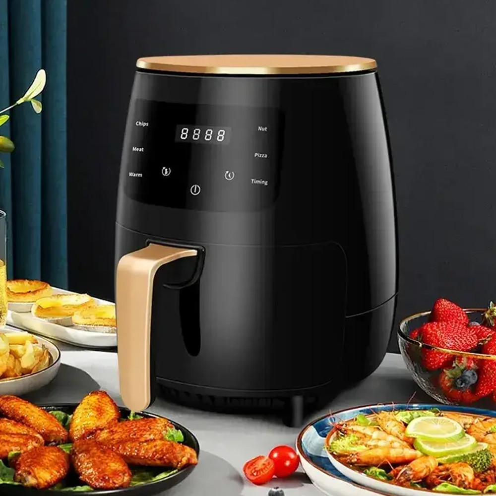 Аэрофритюрница сенсорная на 6л, 2600Вт, S-18 / Электрический аэрогриль / Фритюрница без масла Киев - изображение 2