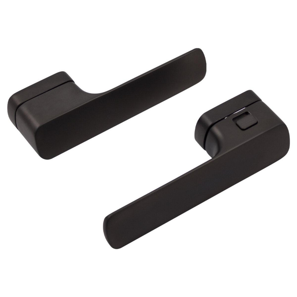 Дверная ручка на розетке M&T Minimal2.0 147803 Lef TIN-K титан/черный матовый, в комплекте с WC Киев - изображение 2