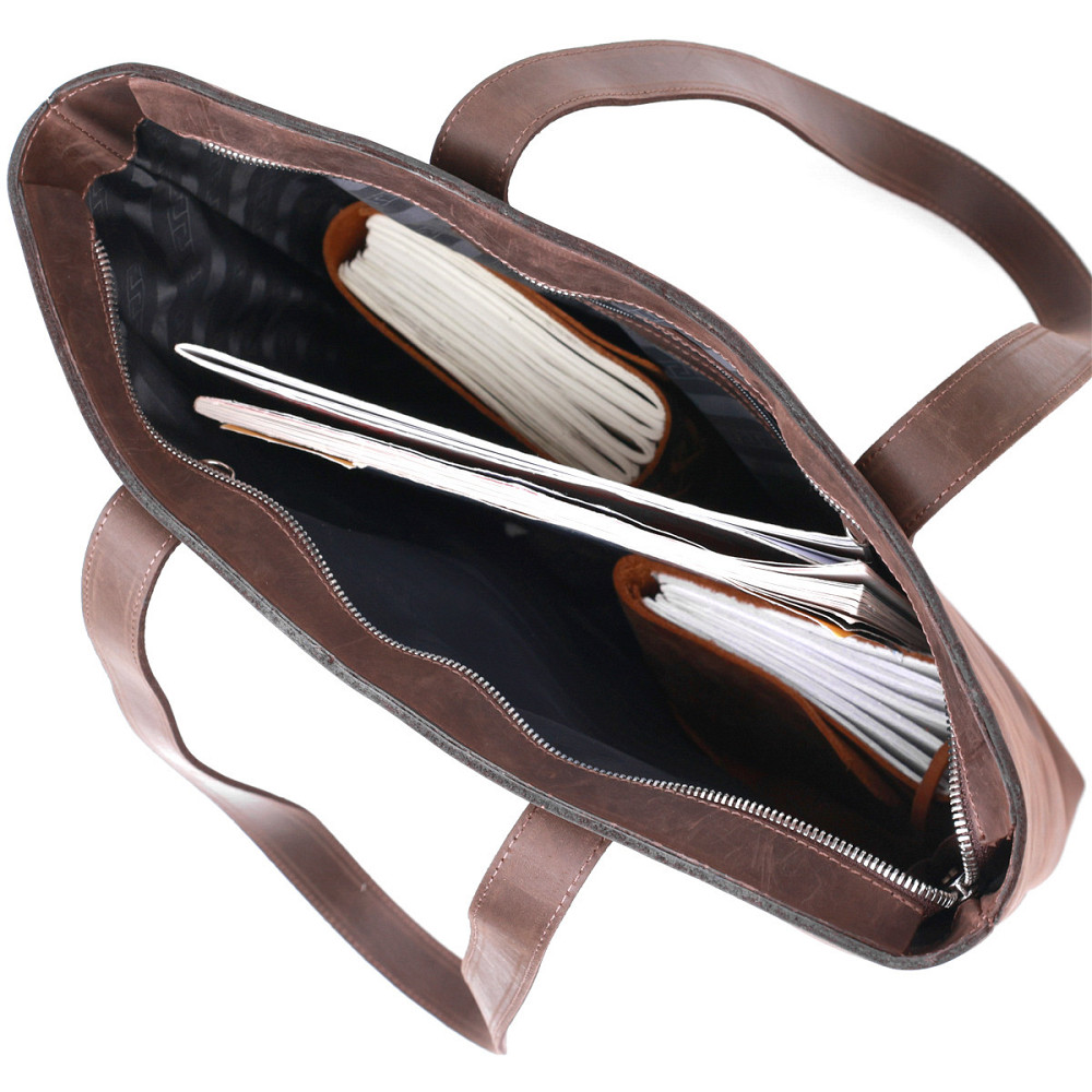 Вінтажна жіноча сумка-шоппер Shvigel 16349 Коричневий Київ - фото 7