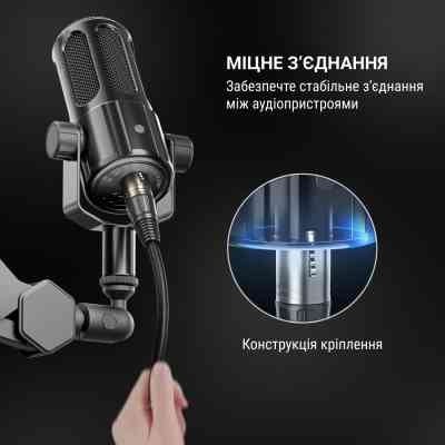 Мікрофонний кабель Fifine XLR Male to Female Black 1.8 м (L9C) Вінниця