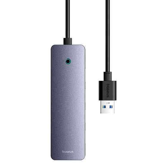 USB-хаб Baseus UltraJoy Series 4-Port HUB Lite 50cm Space Grey（USBA to USB3.0*4+Type-C5V） Одеса